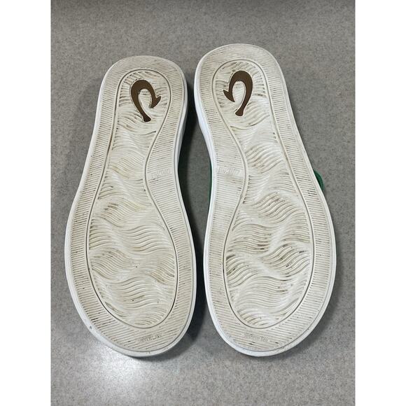 OLUKAI Leeward Men’s Size 9 Green Everyday Beach Sandals Summer Poolside -EUC main image 4